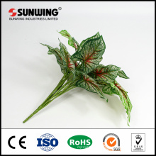 high quality green plastic artificial leaves bundle for home decoration